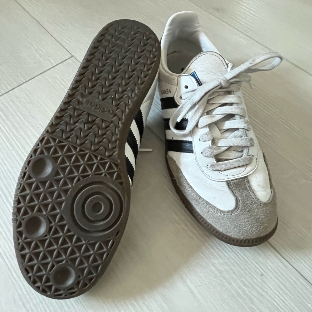 Adidas Samba White, Black, and Brown Sneakers - Picture 6 of 6
